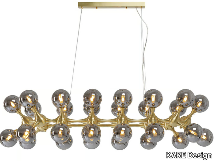 ATOMIC BALLS - Glass and steel pendant lamp _ KARE Design