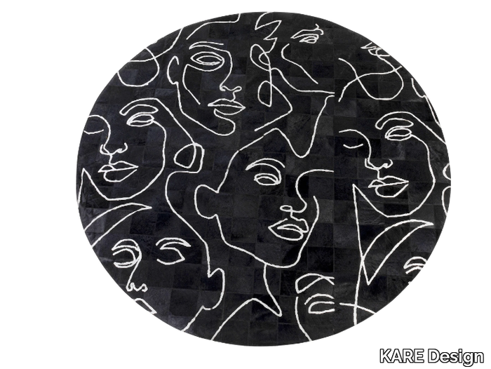 ART FACES - Patterned handmade fabric rug _ KARE Design