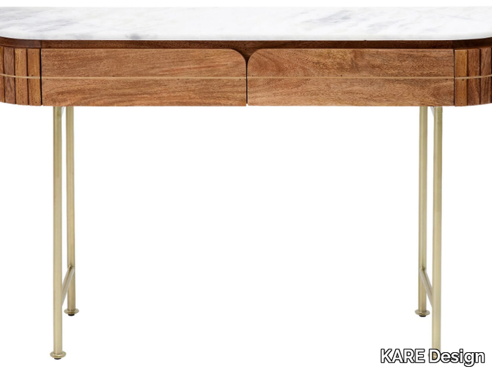 GRACE - Demilune solid wood console table with drawers _ KARE Design