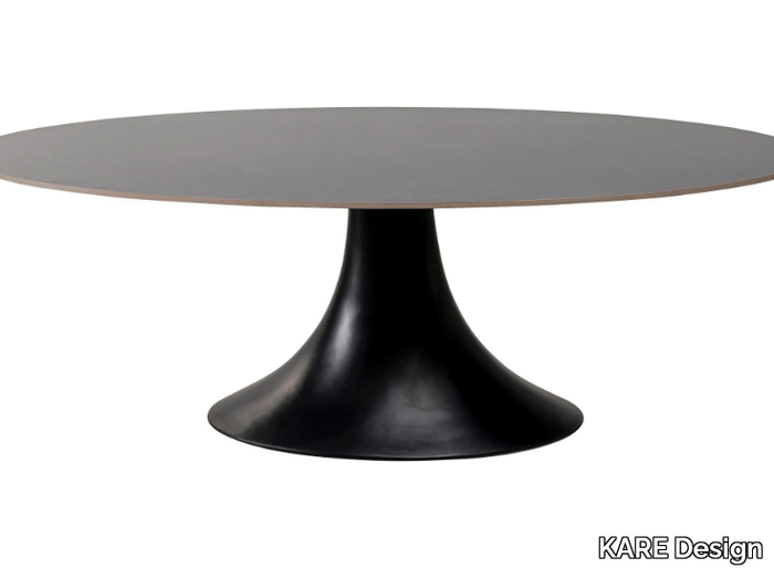 GRANDE POSSIBILITA - Oval table with ceramic top and aluminium base _ KARE Design