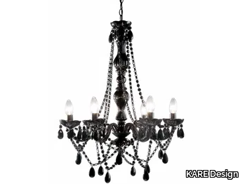 STARLIGHT BLACK - Classic style acrylic glass chandelier _ KARE Design