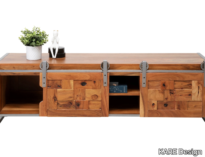 VANCOUVER - Wooden TV cabinet with sliding doors _ KARE Design