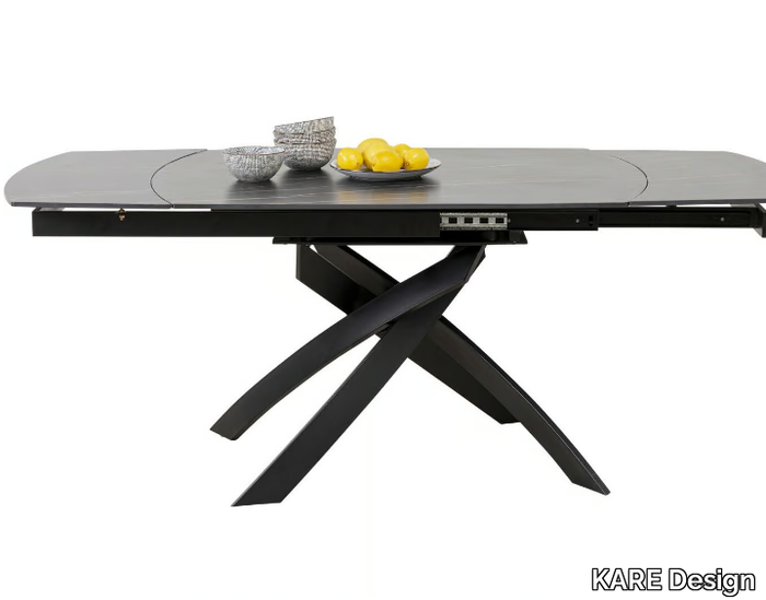 TWIST - Extending rectangular table with ceramic top _ KARE Design