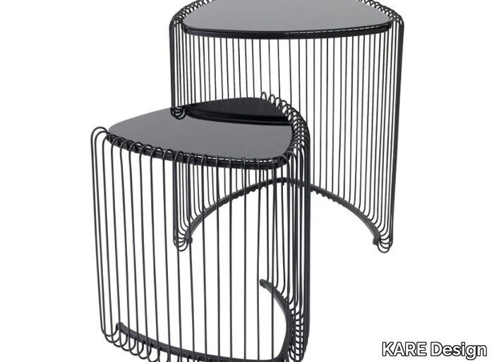 WIRE TRIANGLE - Triangular metal coffee table _ KARE Design
