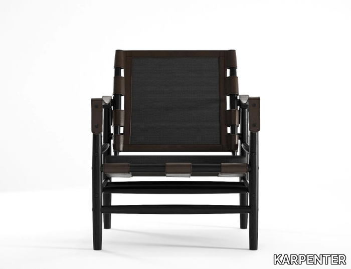 NOMAD - Wooden armchair with armrests _ KARPENTER