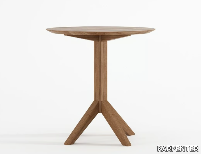 NOUVEAU BISTRO - Round solid wood table _ KARPENTER