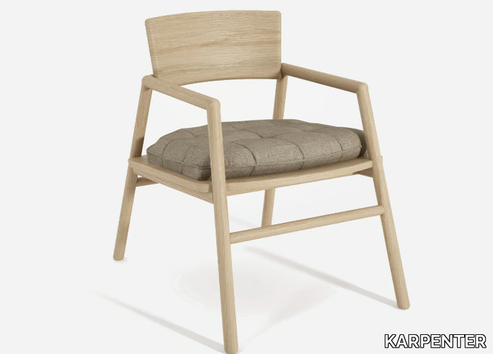 CIRCA17 - Wooden easy chair with armrests _ KARPENTER