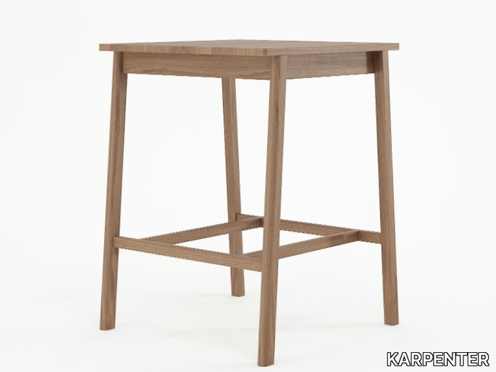 CIRCA17 - Square solid wood high table _ KARPENTER