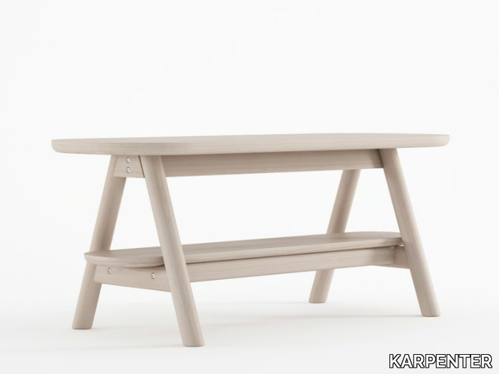 CURBUS - Solid wood coffee table with storage space _ KARPENTER