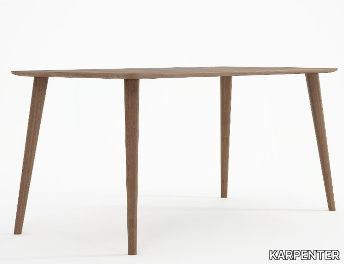 DOMANI - Rectangular solid wood dining table _ KARPENTER