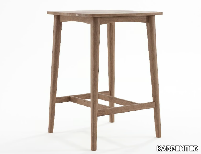 GRASSHOPPER - Square solid wood high table _ KARPENTER