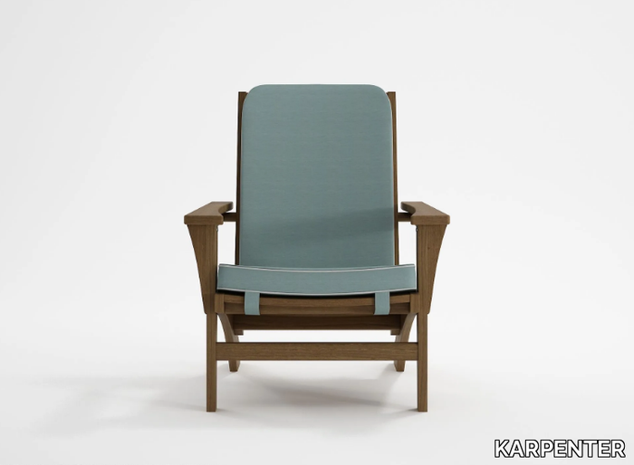 IDLE MOOSE - Teak easy chair with integrated cushion _ KARPENTER