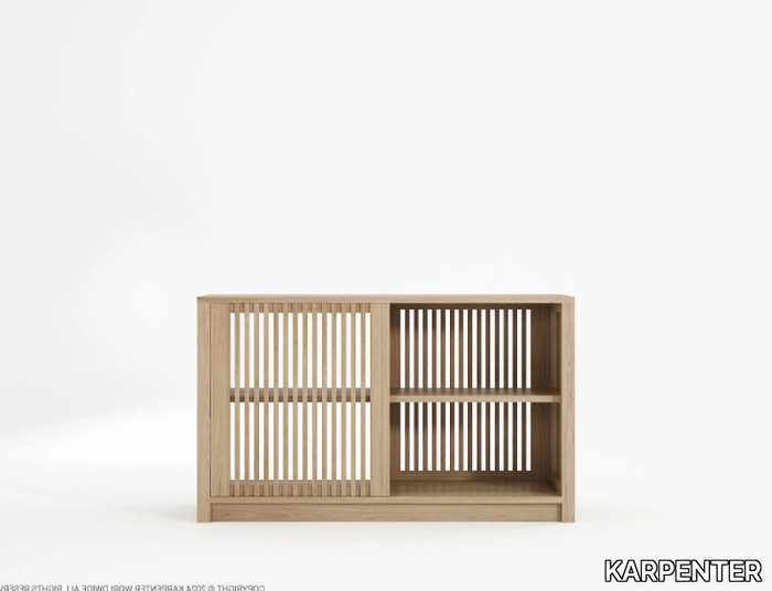 HORIZONTAL DIVIDER 117 - Wooden sideboard with sliding doors _ KARPENTER