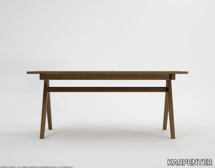 TRIBUTE OUTDOOR - Rectangular teak table _ KARPENTER