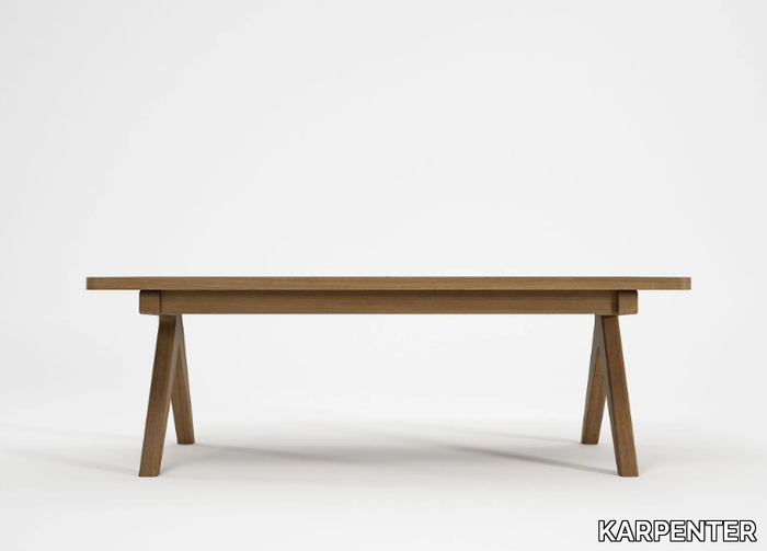 TRIBUTE OUTDOOR - Rectangular teak coffee table _ KARPENTER