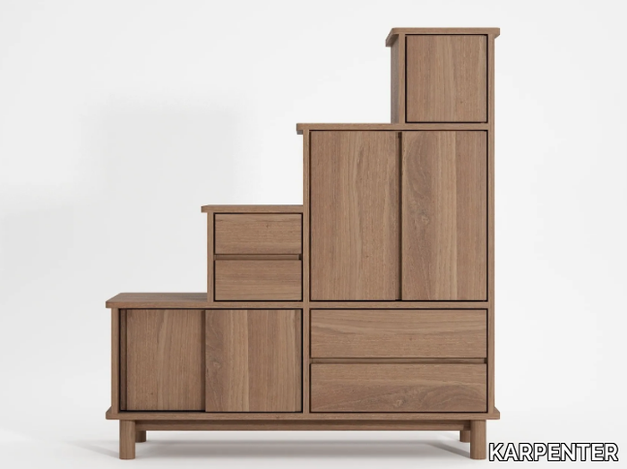 TANSU K - Solid wood stairs cabinet _ KARPENTER