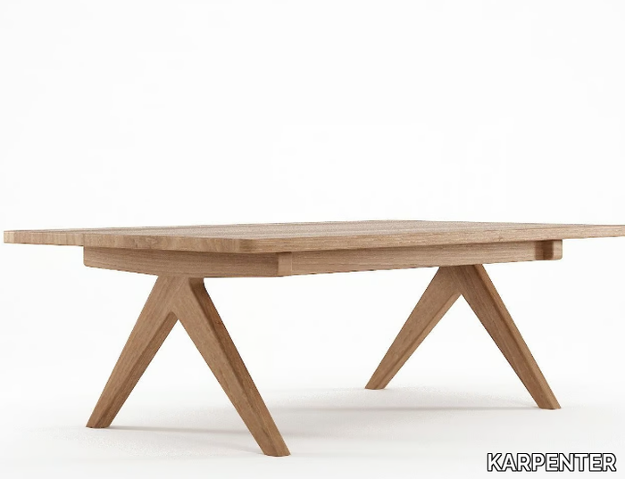 TRIBUTE - Rectangular solid wood coffee table _ KARPENTER