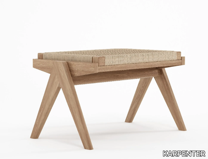 TRIBUTE - Solid wood footstool _ KARPENTER