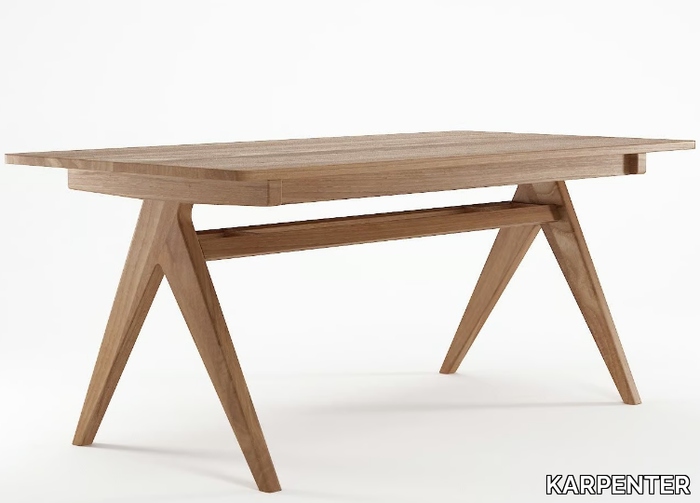 TRIBUTE - Rectangular solid wood dining table _ KARPENTER