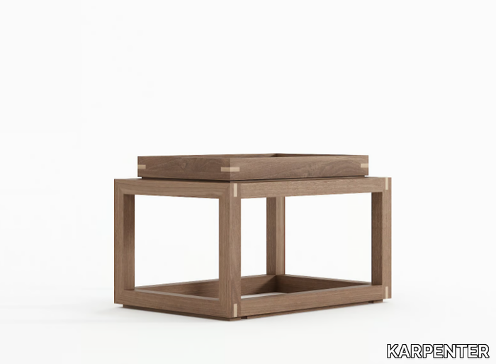 UP & DOWN I - Rectangular wooden coffee table with tray _ KARPENTER