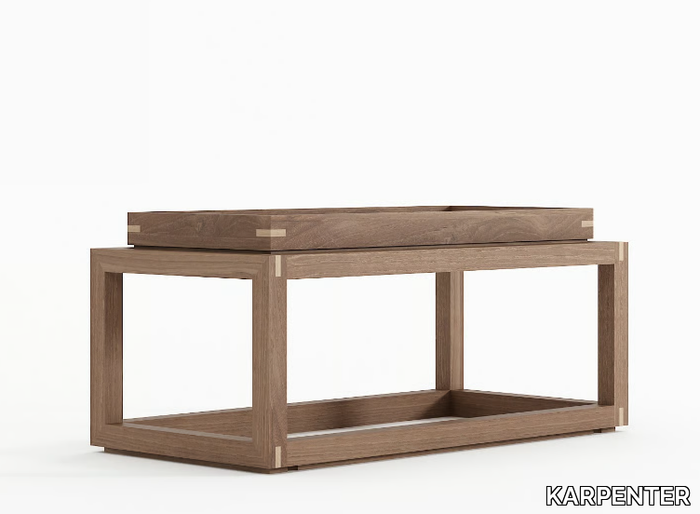 UP & DOWN II - Rectangular wooden coffee table with tray _ KARPENTER