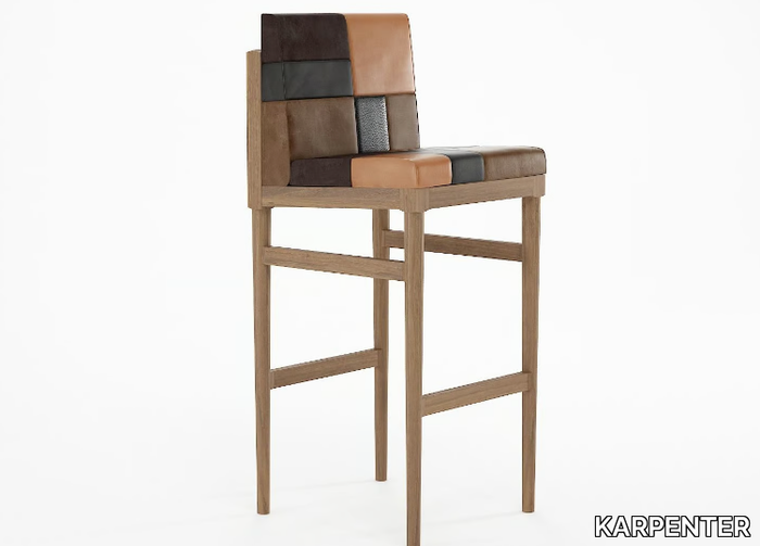 KATCHWORK - Solid wood barstool _ KARPENTER