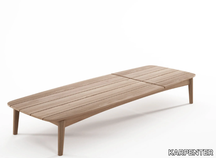 GRASSHOPPER OUTDOOR - Folding teak sun lounger _ KARPENTER