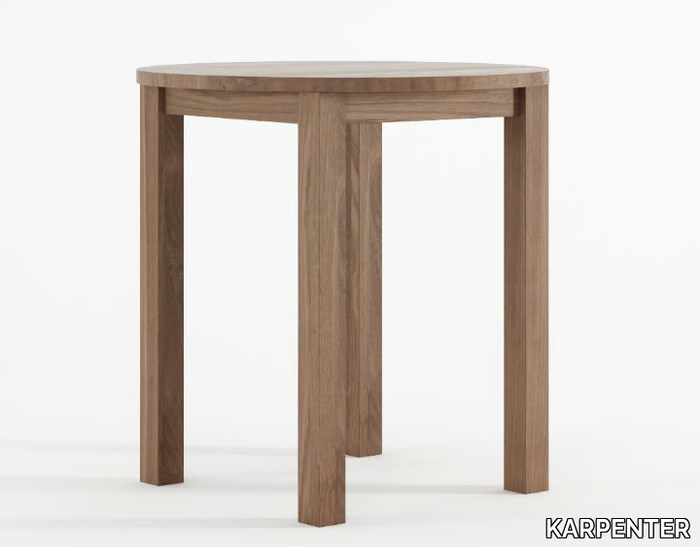 SOLID - Round solid wood dining table _ KARPENTER