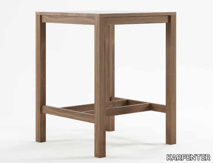 SOLID - Square solid wood high table _ KARPENTER