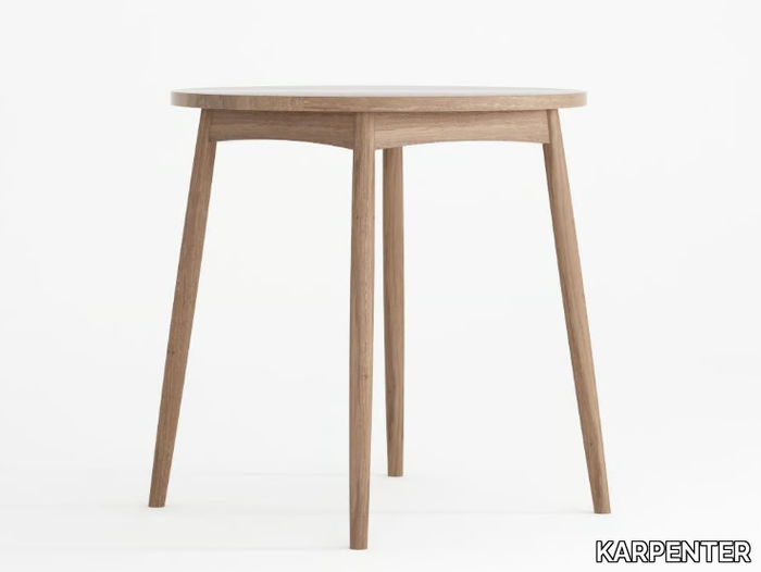 TWIST - Round solid wood dining table _ KARPENTER