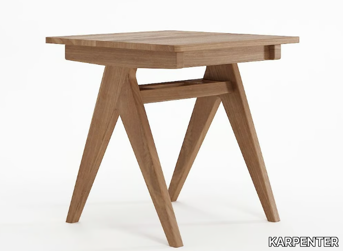 TRIBUTE - Square solid wood dining table _ KARPENTER