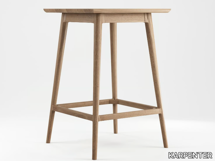 VINTAGE - Square solid wood high table _ KARPENTER