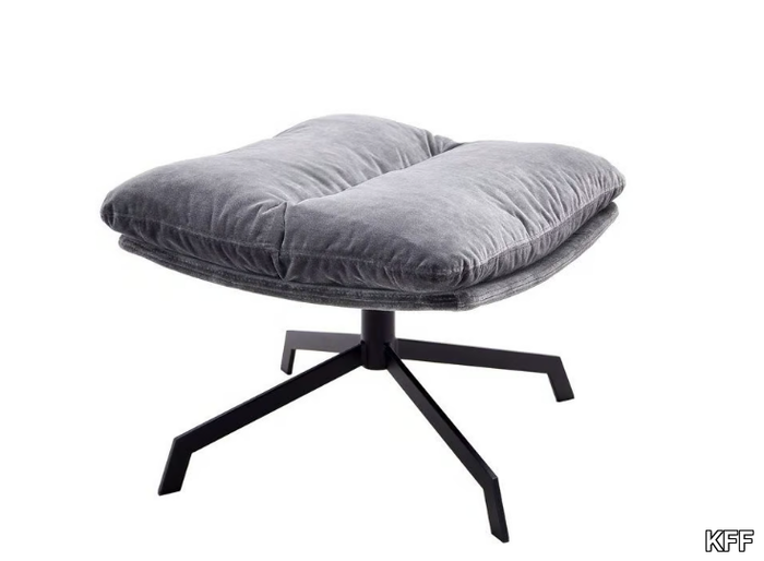 ARVA LOUNGE - With 4-spoke base swivel upholstered footstool _ KFF