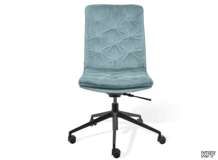 ARVA STITCH - Tufted chair with castors _ KFF