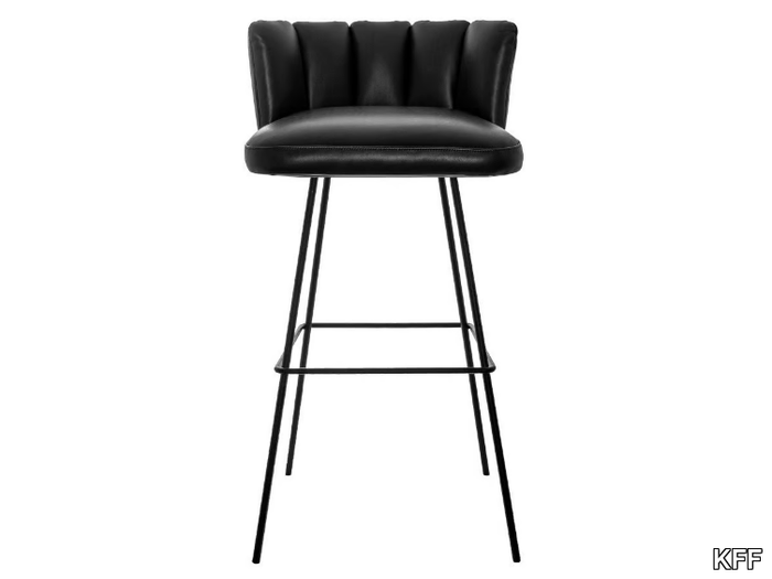 GAIA - Upholstered barstool with footrest _ KFF