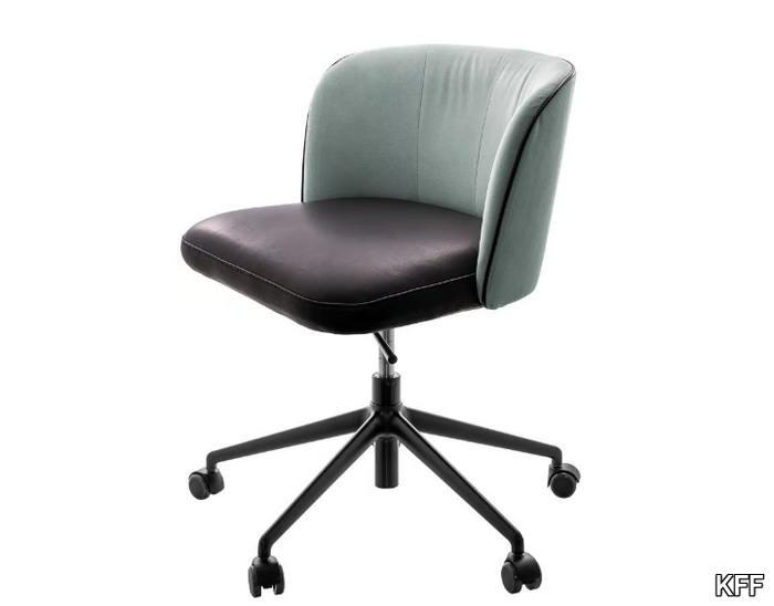 GAIA LINE - Upholstered height-adjustable chair with 5-spoke base _ KFF