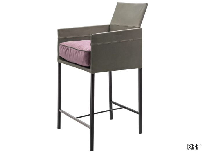 TEXAS - Kitchen stool with footrest with back _ KFF