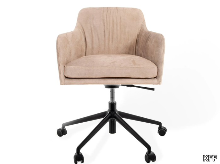 YOUMA CASUAL - Height-adjustable chair with armrests with 5-spoke base _ KFF