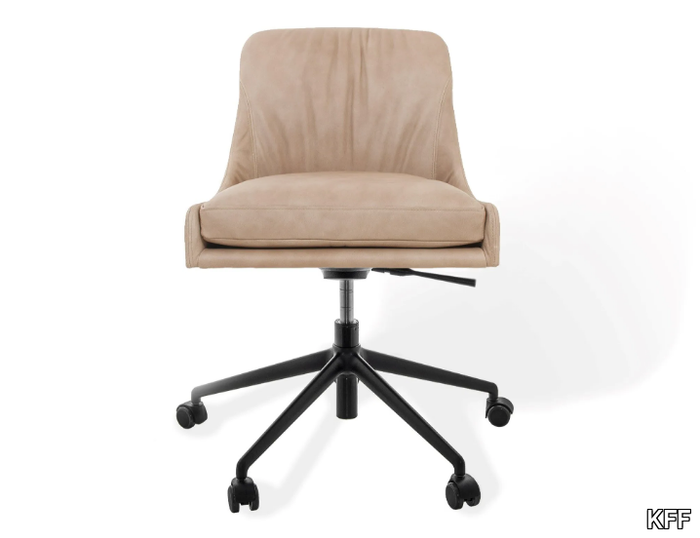 YOUMA CASUAL - Swivel chair with castors with 5-spoke base _ KFF