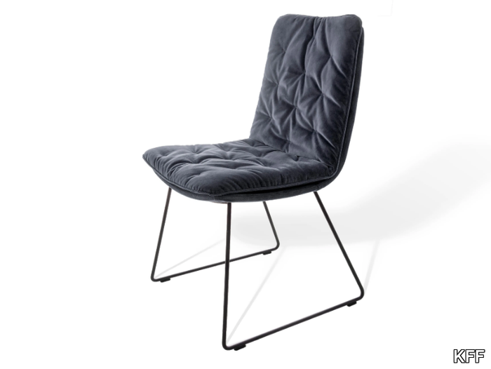 ARVA STITCH - Sled base upholstered chair _ KFF