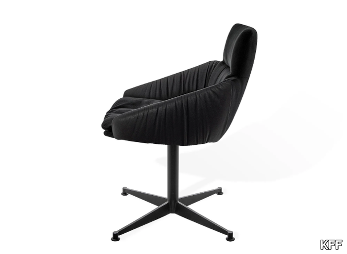 FAYE CASUAL - Side chair with low armrests and 4-leg-star-frame FSC _ KFF