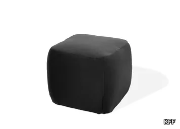 FAYE LOUNGE - Upholstered stool with intergrated coasters _ KFF