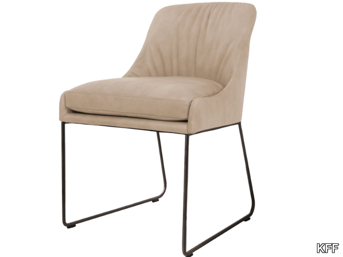 YOUMA CASUAL - Sled base upholstered restaurant chair _ KFF