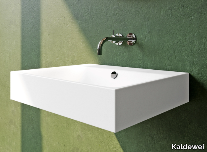 SILENIO - Wall-mounted enamelled steel washbasin _ Kaldewei