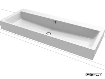 PURO DOUBLE - Countertop double enamelled steel washbasin _ Kaldewei