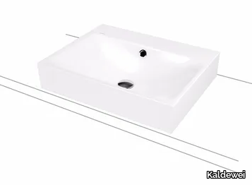 SILENIO - Countertop rectangular enamelled steel washbasin _ Kaldewei