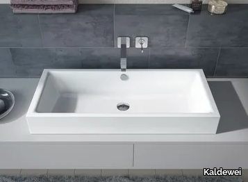 PURO S 4 - Countertop rectangular enamelled steel washbasin _ Kaldewei