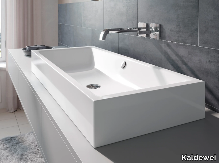 PURO S 12 - Countertop rectangular enamelled steel washbasin _ Kaldewei