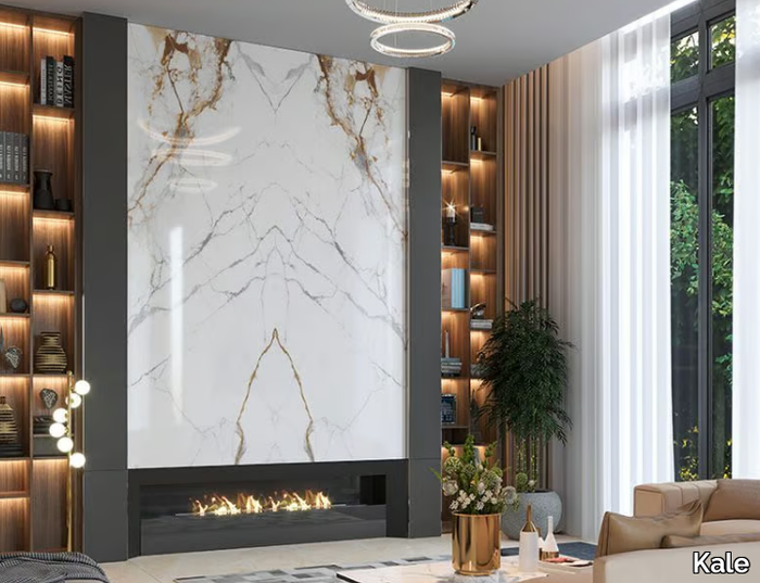 GOLDEN HOUR OPENBOOK - Porcelain stoneware wall/floor tiles with marble effect _ Kale