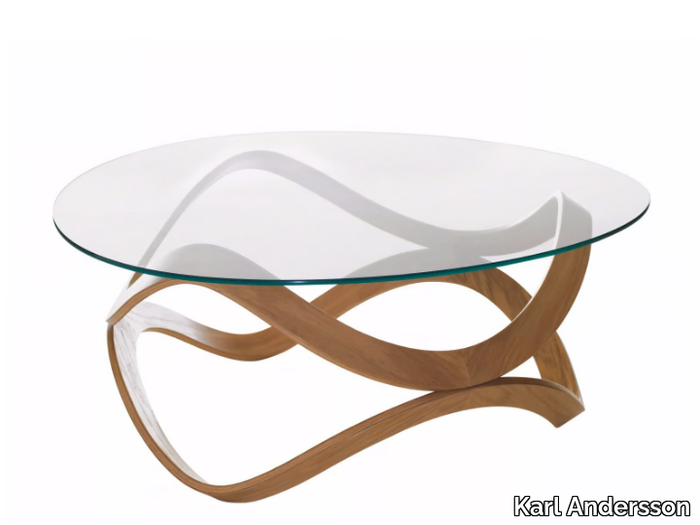 NEWTON - Low round glass coffee table _ Karl Andersson